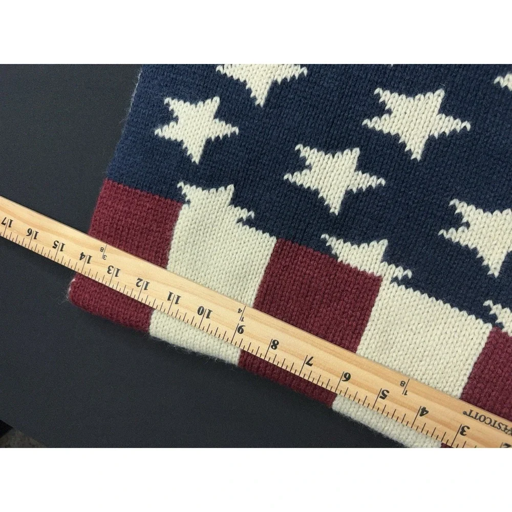 American Flag Infinity Scarf Unisex One Size Knit Stars & Stripes Winter 24